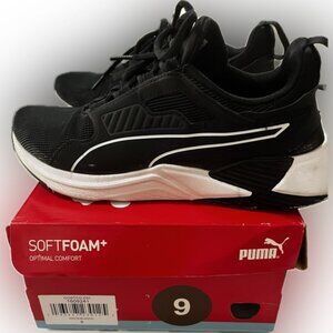 Puma Black and White Athletic Shoes
